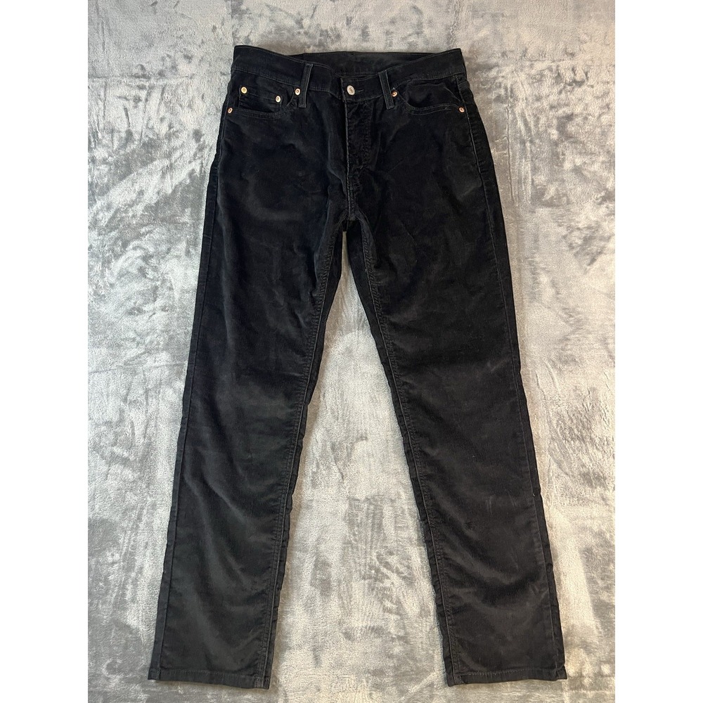 Levi's 514 Corduroy Pants Mens 30x32 Heritage Dark Black Straight